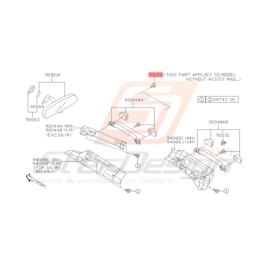 Clips Origine Subaru WRX et STI 