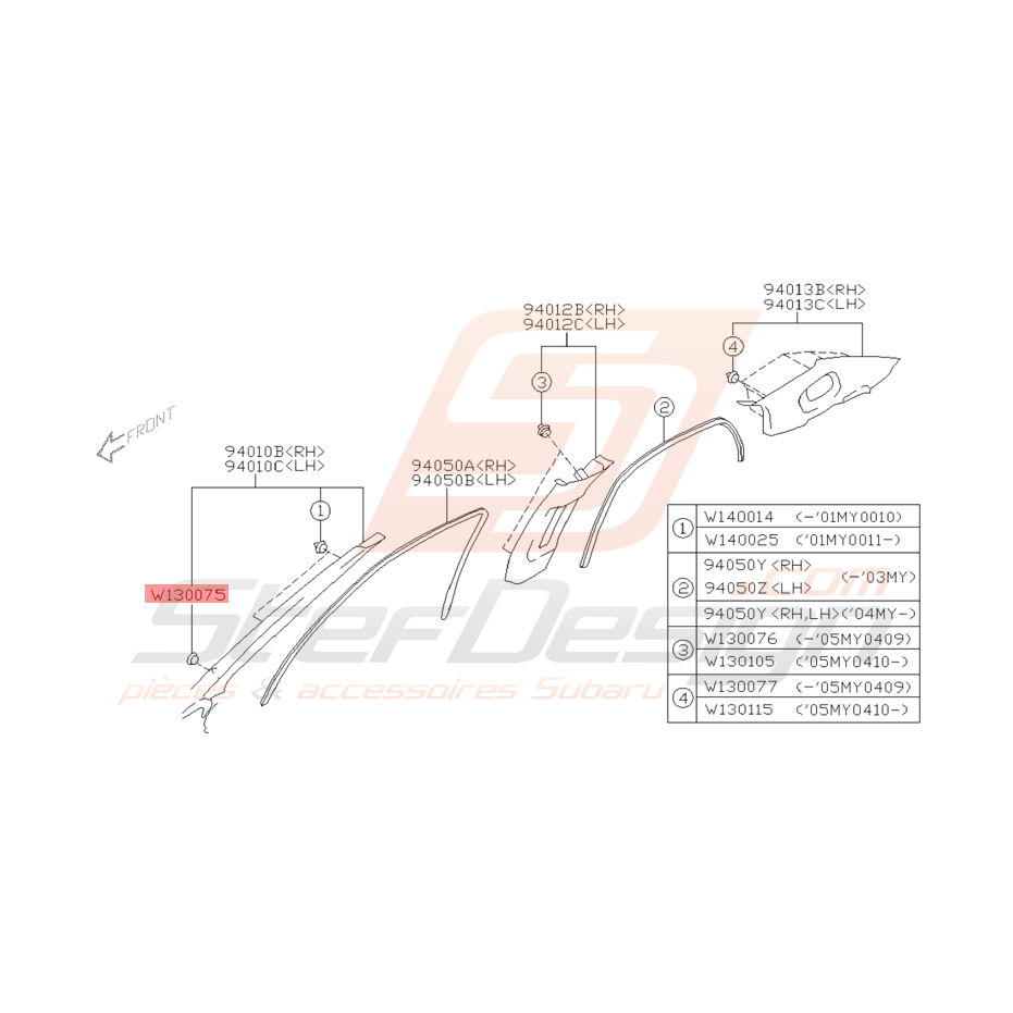 Agrafe Origine Subaru WRX STI Agrafe Origine Subaru WRX STI