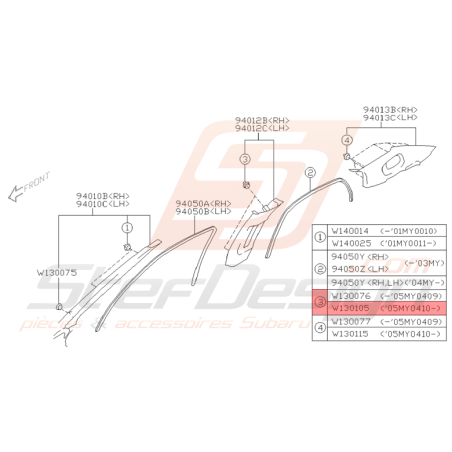 Agrafe Origine Subaru WRX STI