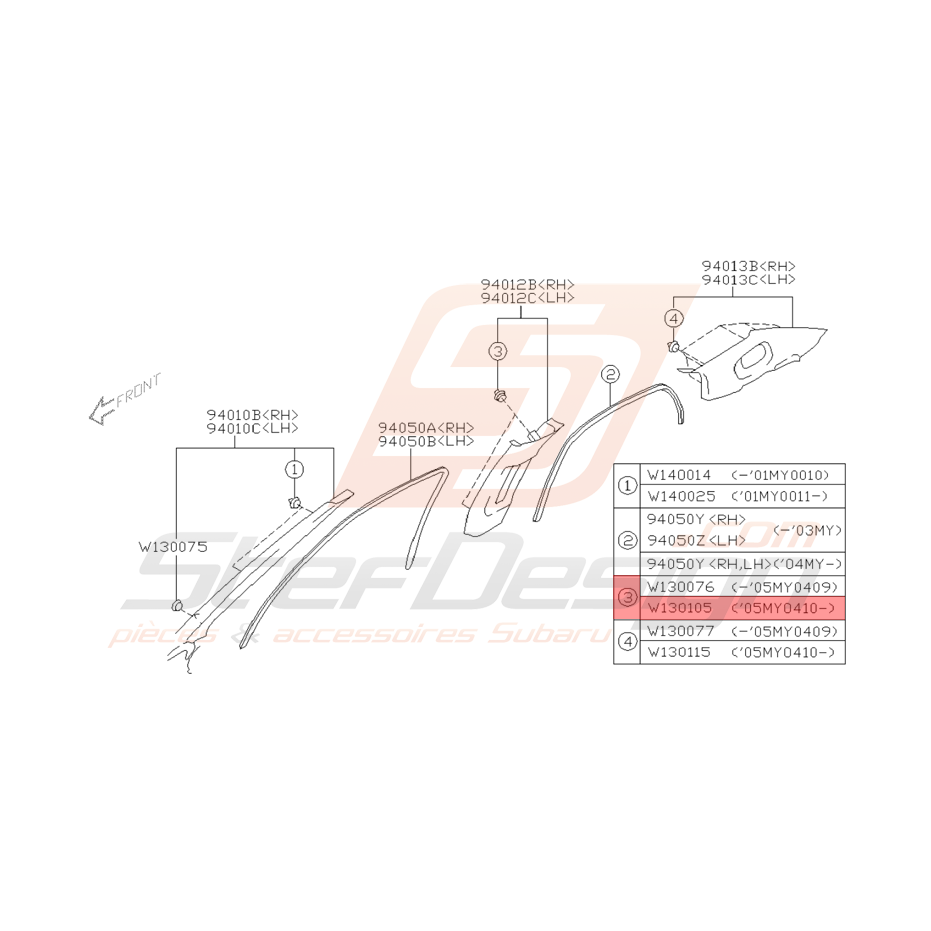Agrafe Origine Subaru WRX STI Agrafe Origine Subaru WRX STI