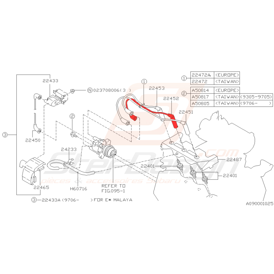 faisceau allumage n°2 pour subaru Vanille faisceau allumage n°2 pour subaru Vanille