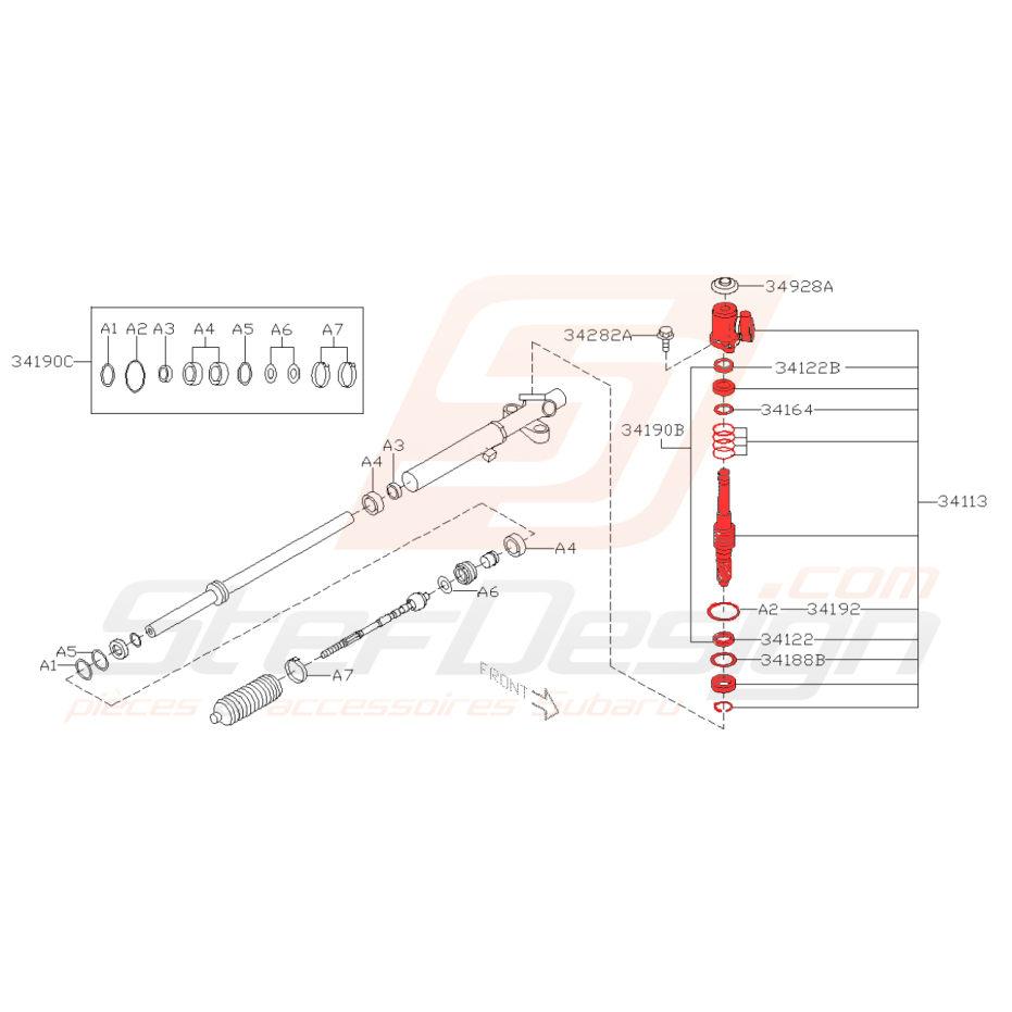 boitier de direction assisté pour subaru STI 2014