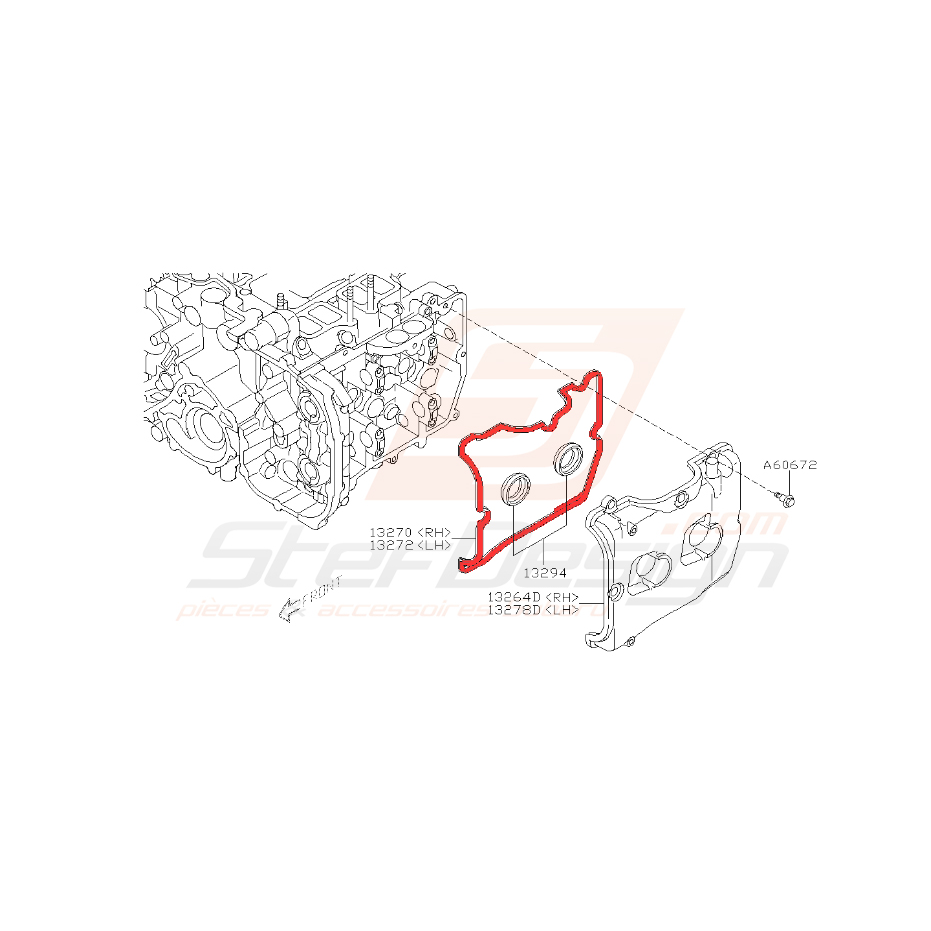 Joint de couvre culasse gauche pour subaru impreza EJ20Z 2011 Joint de couvre culasse gauche pour subaru impreza EJ20Z 2011