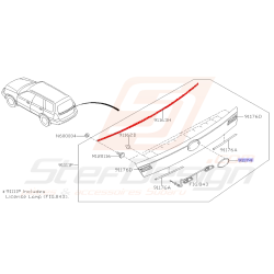 Joint de vitre arrière pour subaru forester SG9