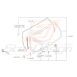 Joint de lunette arrière pour subaru forester SG9
