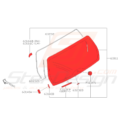 pare-brise arrière pour subaru Forester SG9