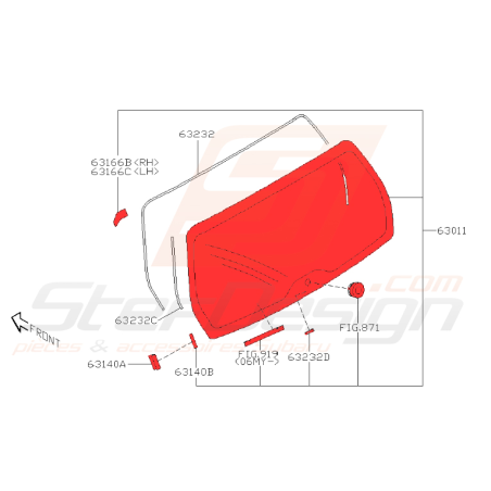 pare-brise arrière pour subaru Forester SG9
