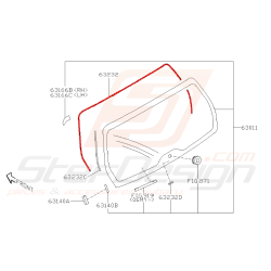 joint de pare brise arrière pour subaru forester SG9
