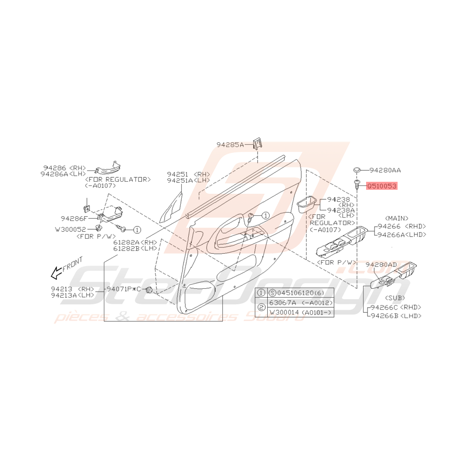 Vis Taraudeuse Origine Subaru WRX et STI