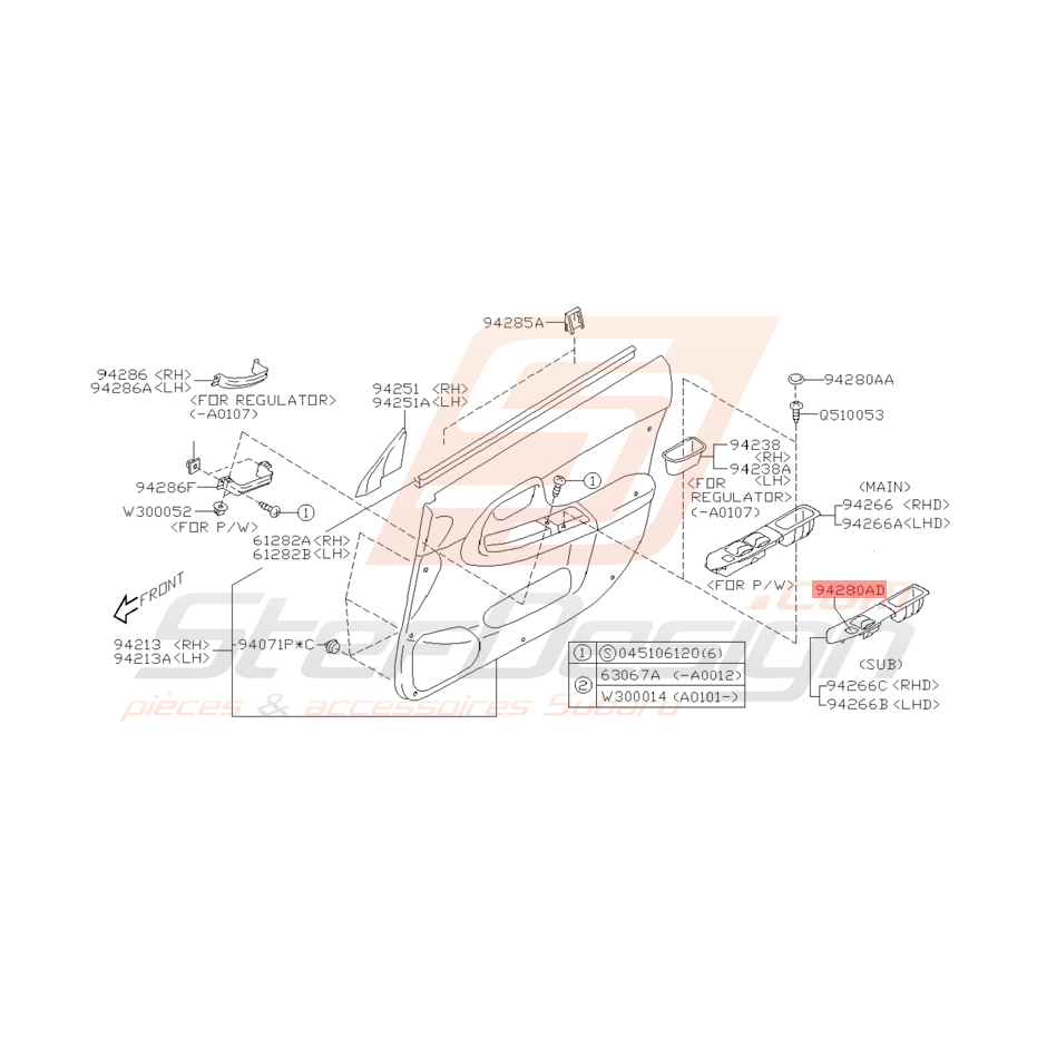 Capuchon de Verrouillage de Porte Origine Subaru WRX STI 01 - 05 Capuchon de Verrouillage de Porte Origine Subaru WRX STI 01 - 05