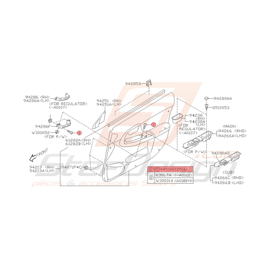 Vis Taraudeuse Origine Subaru WRX STI