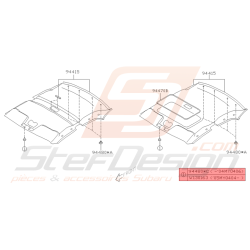 Clips de Garniture de Toit Origine Subaru WRX et STI 2001 - 2005