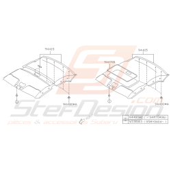Schéma de Garniture de Toit Origine Subaru WRX STI 2001 - 2005