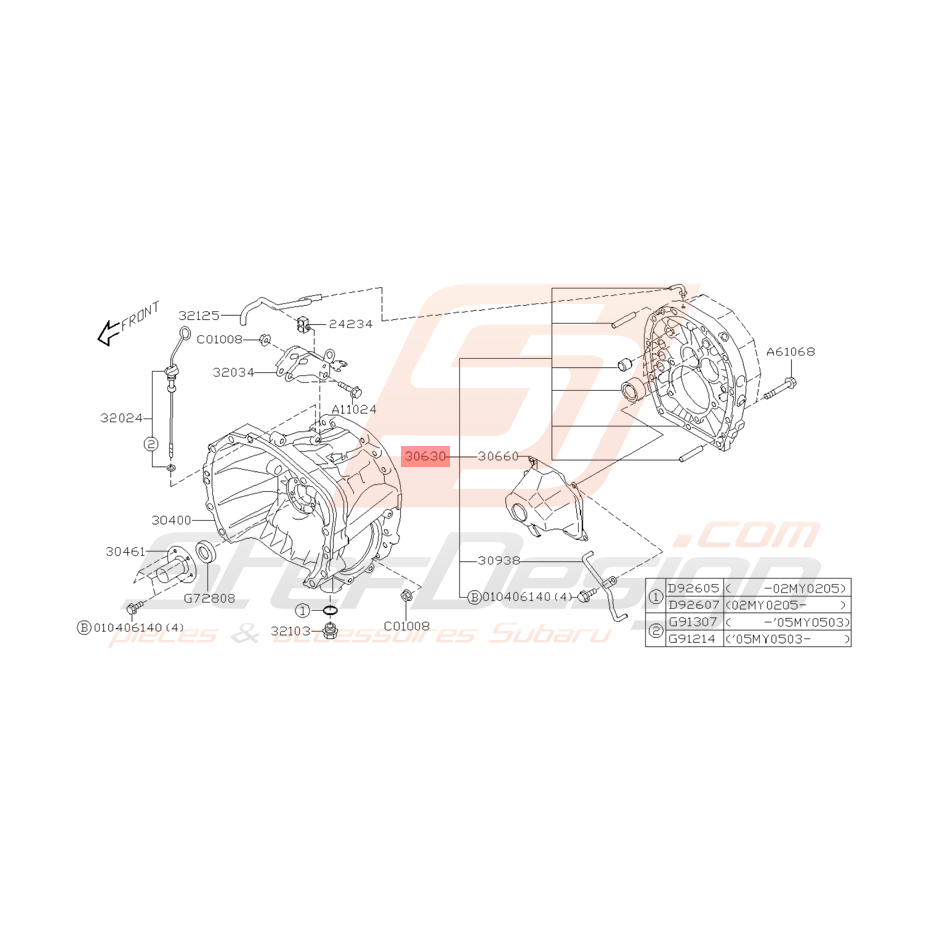 Plaque de Boite de Vitesse Origine Subaru STI 2003 - 2005 Plaque de Boite de Vitesse Origine Subaru STI 2003 - 2005