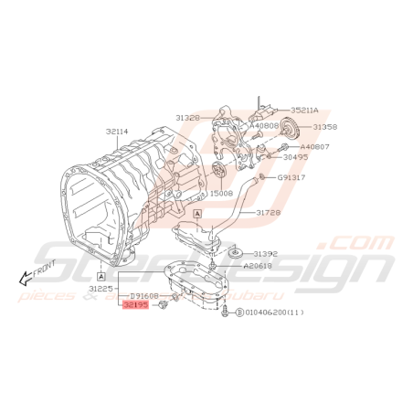 Bouchon de Vidange d'Huile Origine Subaru STI 2001 - 2005