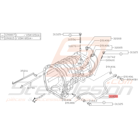 Tuyau de Lubrification Origine Subaru STI 2001 - 2005