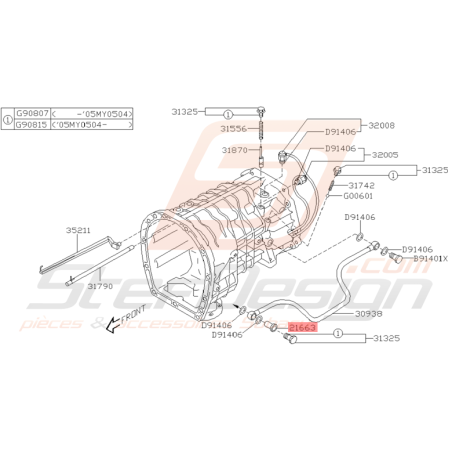 Vis de Raccord de Radiateur d'Huile Origine Subaru STI 2001 - 2005