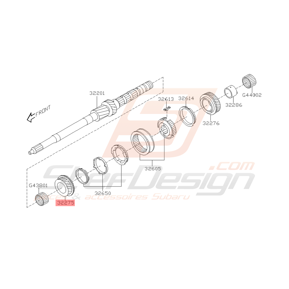 Pignon de 3ème Vitesse Origine Subaru STI 2001 - 2005