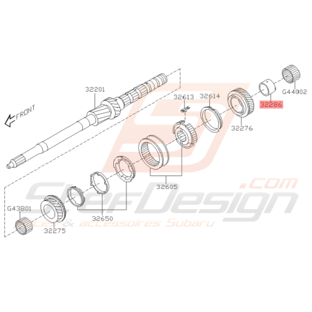 Roulement à Aiguilles Origine Subaru STI 2001 - 2005