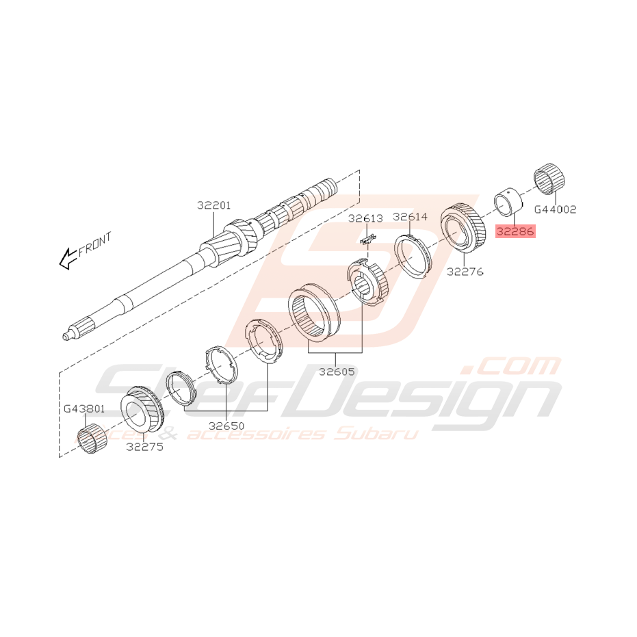 Roulement à Aiguilles Origine Subaru STI 2001 - 2005