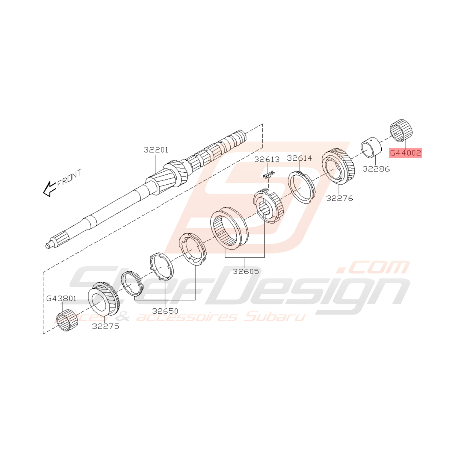 Roulement à Aiguilles Origine Subaru STI 2001 - 2005