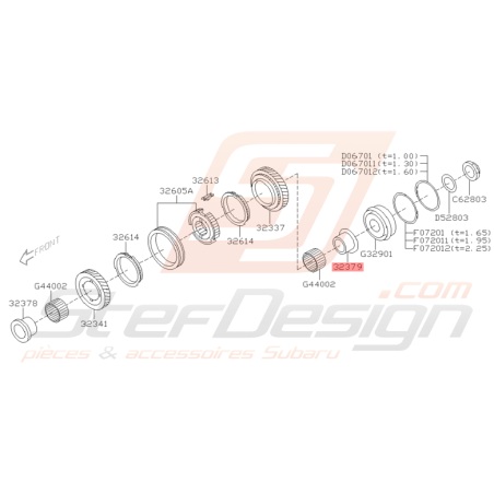 Bague d'Engrenage Origine Subaru STI 2001 - 2005