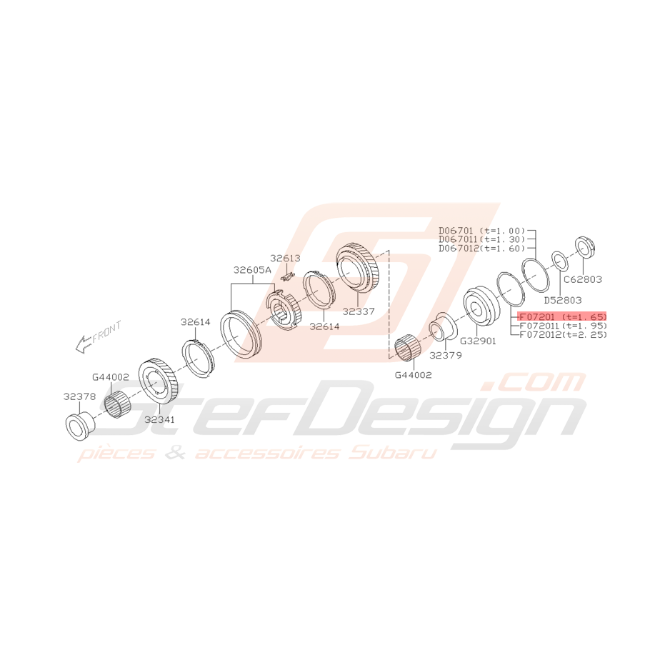 Circlips de Boite de Vitesse Origine Subaru STI 2001 - 2005