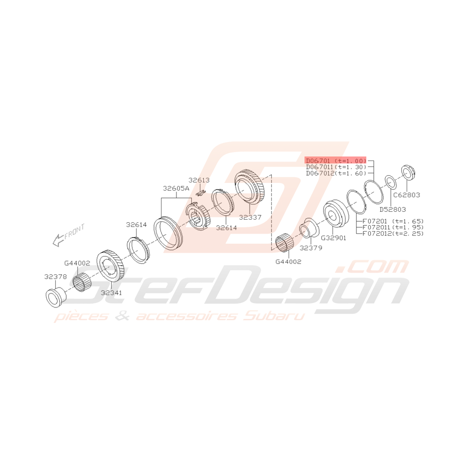 Rondelle de Boite de Vitesse Origine Subaru STI 2001 - 2005