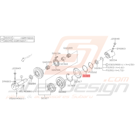 Plaque de Friction Origine Subaru STI 2001 - 2005