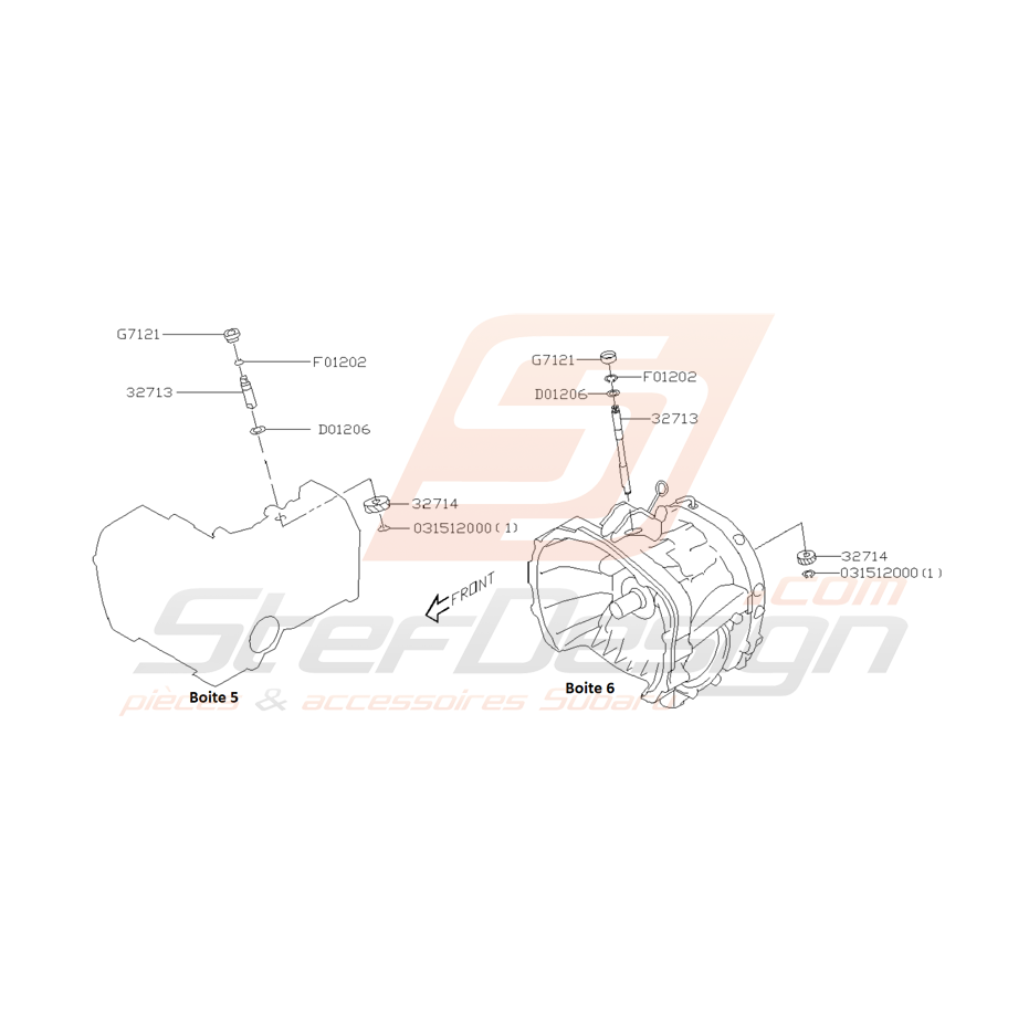 Schéma Pignon Compteur de Vitesse Origine Subaru WRX STI 01-07 Schéma Pignon Compteur de Vitesse Origine Subaru WRX STI 01-07