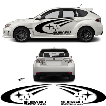 Autocollants latéraux  swrt subaru impreza 08/14