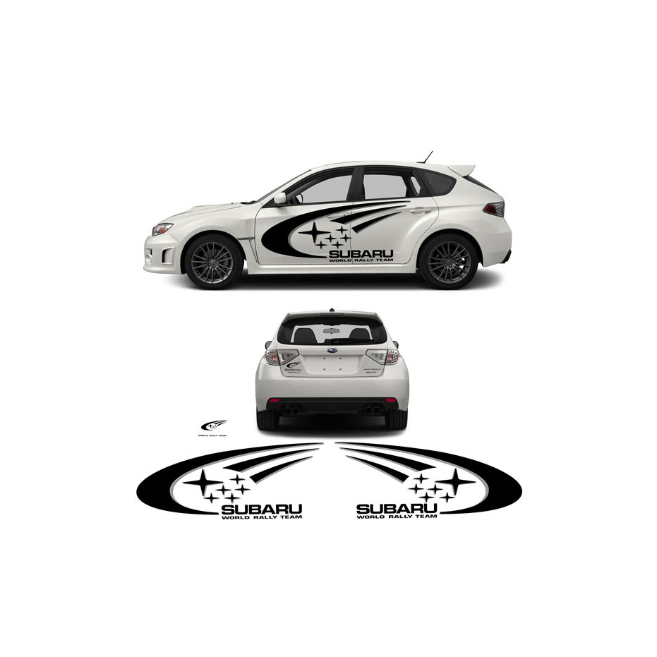 Autocollants latéraux  swrt subaru impreza 08/14