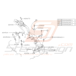 Schéma Bougies d'Allumage Origine Subaru Impreza GT 1997 - 1998