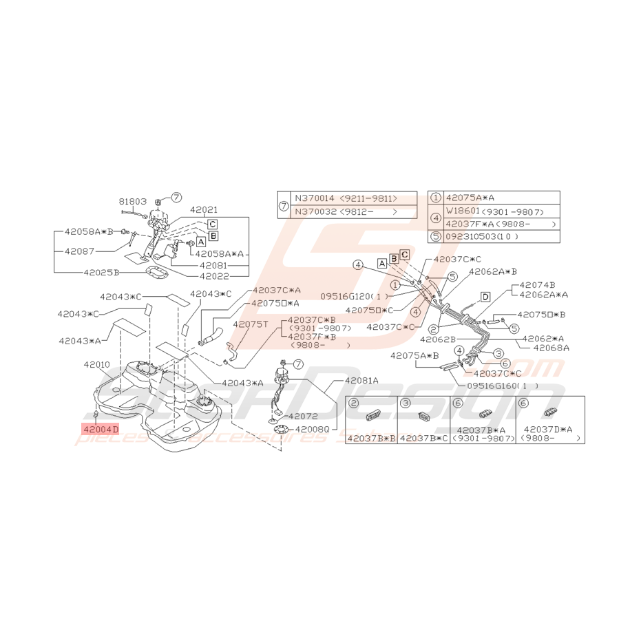 Réservoir Origine Subaru Impreza GT 1999 - 2000 Réservoir Origine Subaru Impreza GT 1999 - 2000