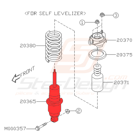 Amortisseur arrière d'origine pour subaru forester SH EJ20Z