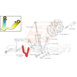 plaque de support de pompe de direction assistée pour subaru impreza STI 2008-2010