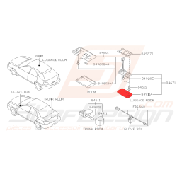 cache plastique d'éclairage pour Subaru Impreza WRX 2001 break