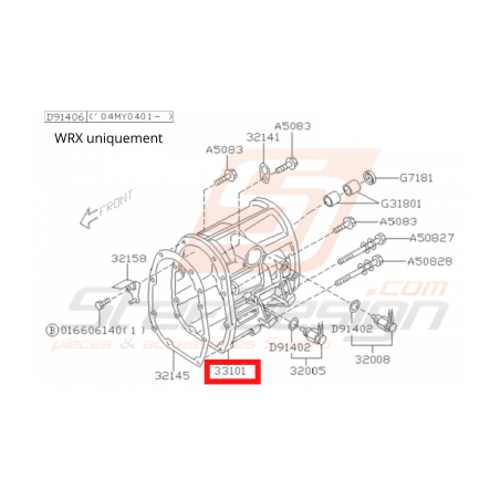 Carter Transfert Origine Subaru WRX / STI 2001 - 2007