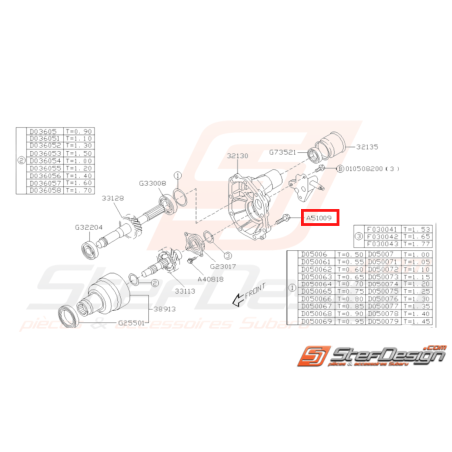 Vis et Rondelle Origine Subaru Impreza GT 1998 WRX 01-05