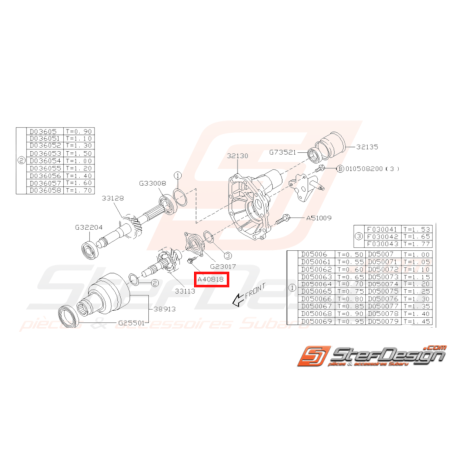 Vis - 8X25X25 WRX 2001 - 2005