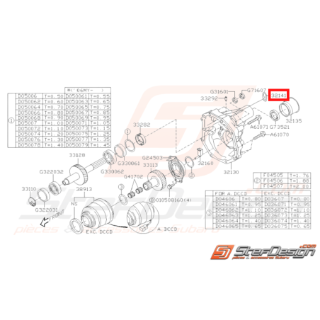 Crochet Boite de vitesse Origine Subaru STI 01-05