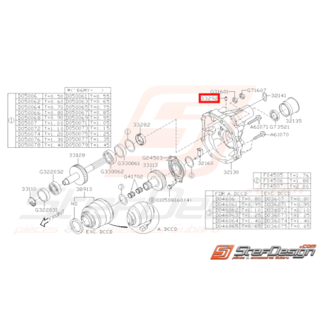 Pion Extension Origine Subaru STI 01-05