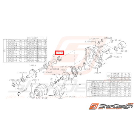 Plaque Rallonge d'huile Origine Subaru STI 01 - 05