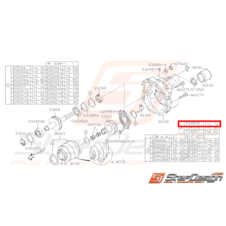 Circlips Origine Subaru STI 2001 - 2005