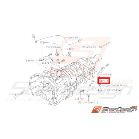 Support Transmission Faisceau Origine Subaru STI 01-05