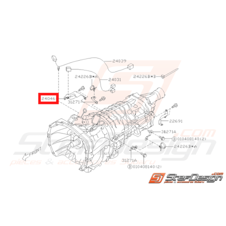 Support Faisceau Origine Subaru STI 2001 - 2005