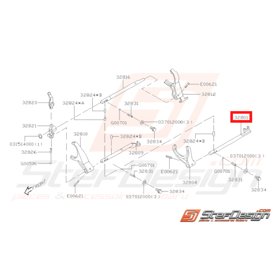 Tige forchette Origine Subaru WRX 2001 - 2005