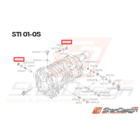 Bouchon Origine Subaru STI 2001 - 2005