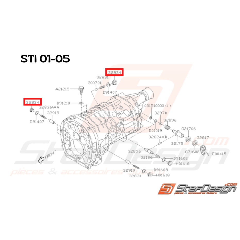 Bouchon Origine Subaru STI 2001 - 2005