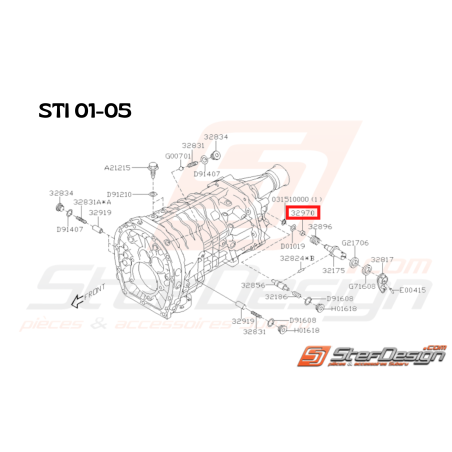 Rondelle Origine Subaru STI 2001 - 06 / 2004